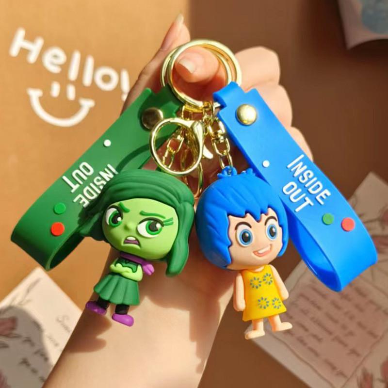 Adorable Inside Out Keychain 2024 Silicone Key Ring Perfect For Gifts And Parties