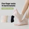 1 пара хлопковых коротких носков с пятью пальцами для женщин и девушек, дышащие, влагоотводящие, с раздельными пальцами, повседневные, для пилатеса, йоги, спортзала, фитнеса, спортивные носки для ежедневной носки