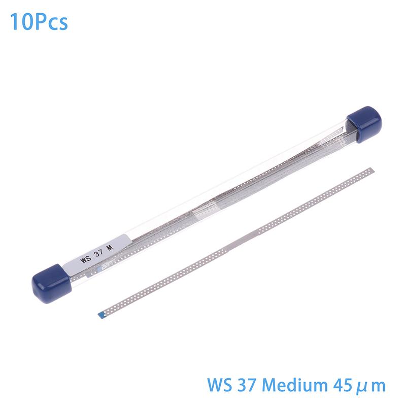 10Pc/Box Dental Diamond Polishing Strip With Hole Sanding Double Sides Surface Polishing Teeth Materials