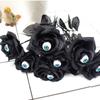 With Eyeball Eyeball Fake Flower Handmade Artificial Black Rose  Cosplay Supplies
