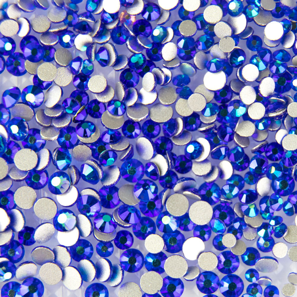 Cyrkonie Do Paznokci Szklane Blue Zircon Ab Mix Rozmiarów Ok.1440 Szt.paczka