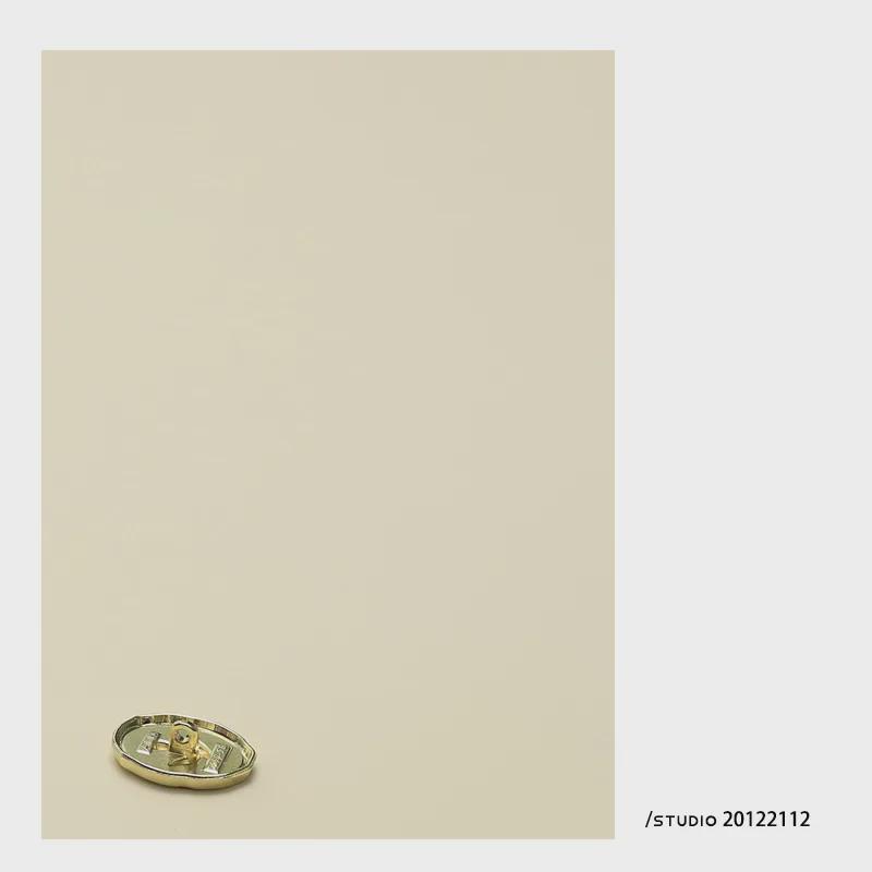 Esstudi Women's Tweed Coat: Oval Tulip Metal Button Sweater