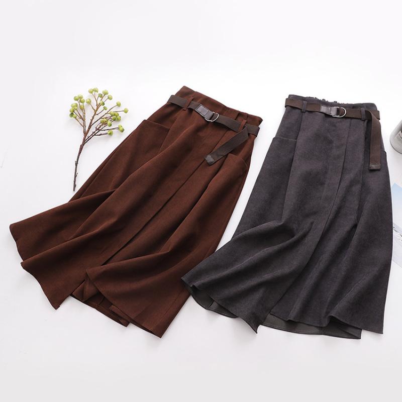 Необычная женская юбка трапециевидной формы с высокой талией, длинные тонкие юбки Jupe Longue, весна-лето, эластичная юбка-миди с большой рябью