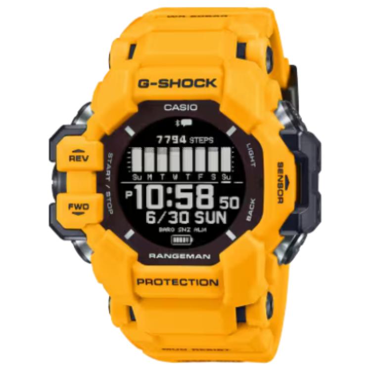 Casio Rangeman Series 200M Water Resistant Solar Quartz Movement Resin Strap Watch Men watches Black GPRH1000-9