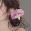 Artificial Moth Orchids Hair Clip Bohemia Hawaiian Faux Pearl Simulated Flower Duckbilled Clamp Hairpin Hair Barrette Women Hair Accessories Headwear