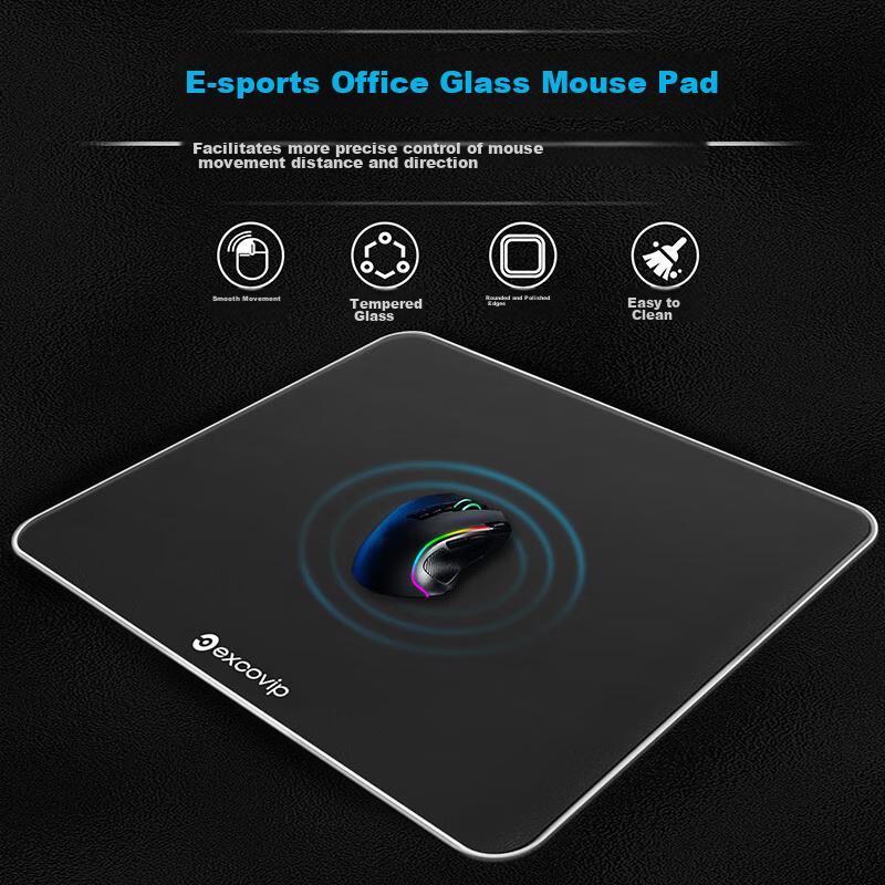 Large Photovoltaic Glass Transparent Mouse Pad, 45*40cm, Supplies, Jing Computer Accessories, Portable Self-Notebook, Smooth And Hard Surface, 0177