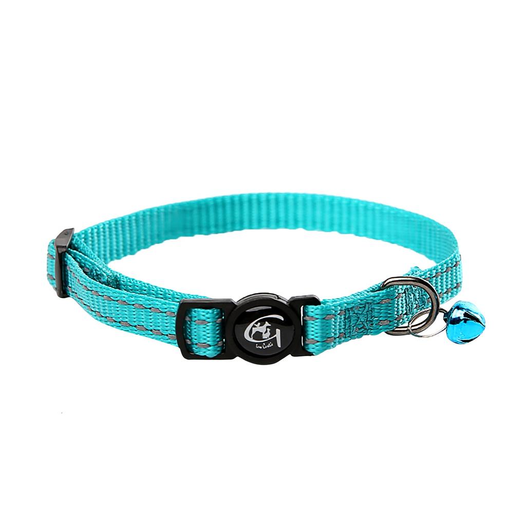 Reflective Collar With Bell Nylon Pet Neck Strap Collar Strip Puppy Neck Leash Rope Cloth