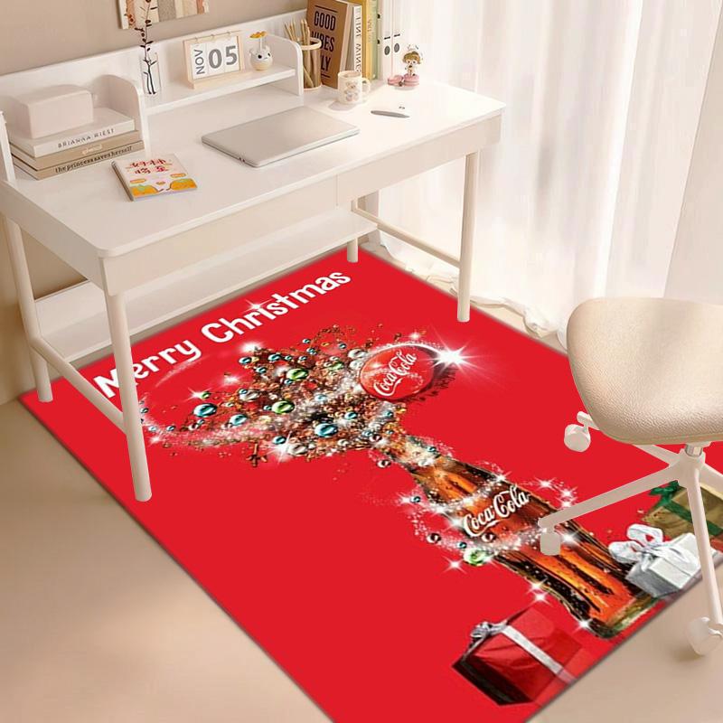 Christmas gift Halloween themed cola beverage Coca Cola carpet is suitable for living room and bedroom doormats office balcony decorative carpet V3