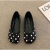 Women Ballet Flats 2026 Spring Summer PU Leather Footwear French Vintage Single Shoes Fashion Lightweight Non-slip Casual Shoes