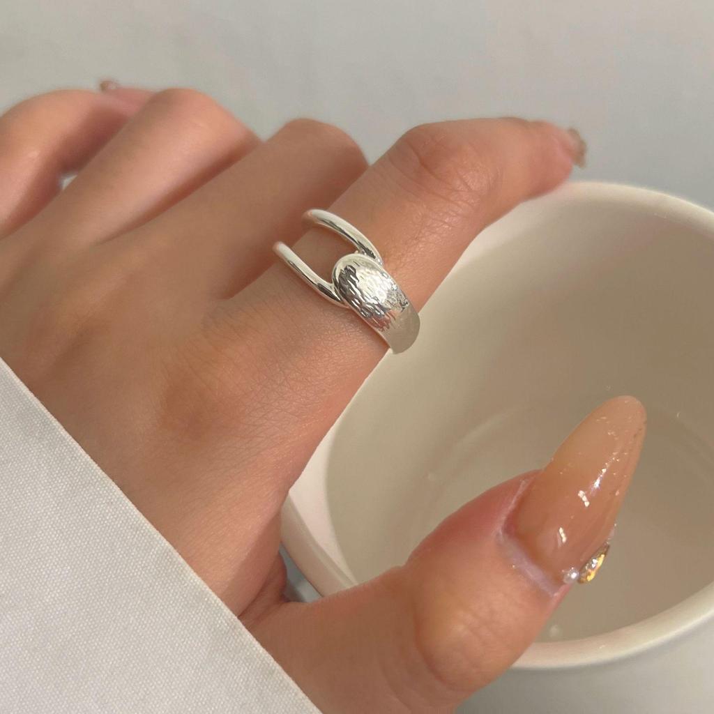 Цветочное кольцо из стерлингового серебра для женщин - Высококачественный дизайн с открытым соединением для осени/зимы