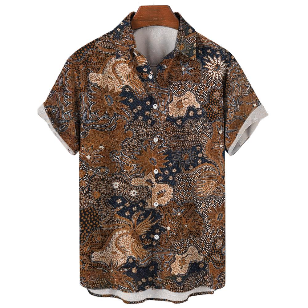 Luxury Men's Shirts Summer Fashion Blouse Casual Men's Clothing Hawaiian Shirts Oversized T-Shirt For Male Outdoor Streetwear