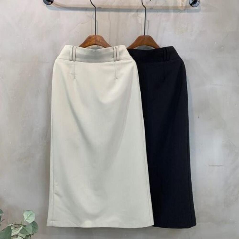 C S In THe Room H lIne Long Skirt witH Side Slit 2Color