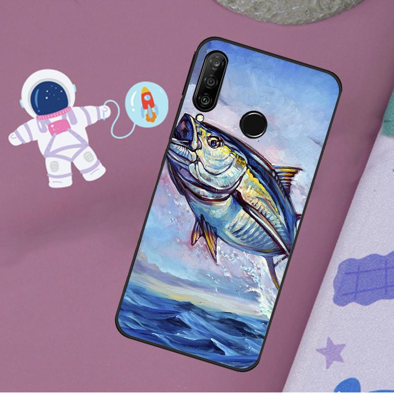 Тунец Bluefin Для Huawei Nova 12s 12i 11i 8i Y73 Y72 Y61 Y91 Y90 Y70 Y60 9 10 SE P30 P40 Lite P60 Pro Чехол
