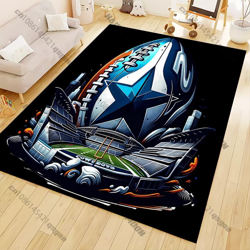 15 Size Star Football Carpet for Living Room Home Decor Large Area Rug Bedroom Floor Rug Non-slip Easy Washable Mat
