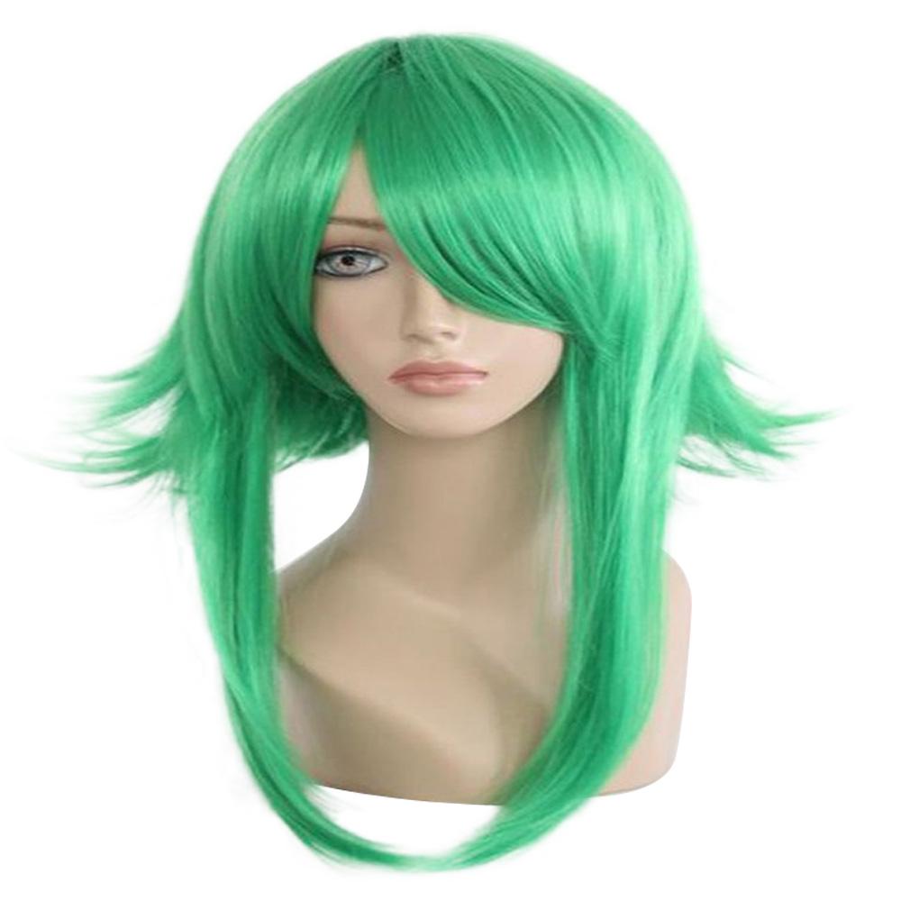 HAIRJOY Women VOCALOID GUMI Cosplay Wig Green Heat Resistant Synthetic Hair Medium Length Straight Costume Wigs