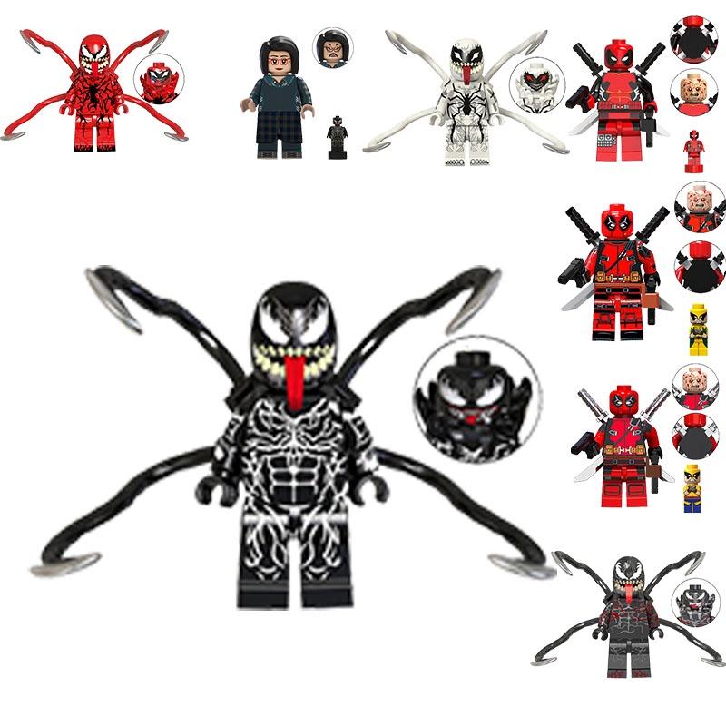Tv6203 Children's Building Blocks Toy Venom Serum Deadpool Mini Figure Bag Packaging