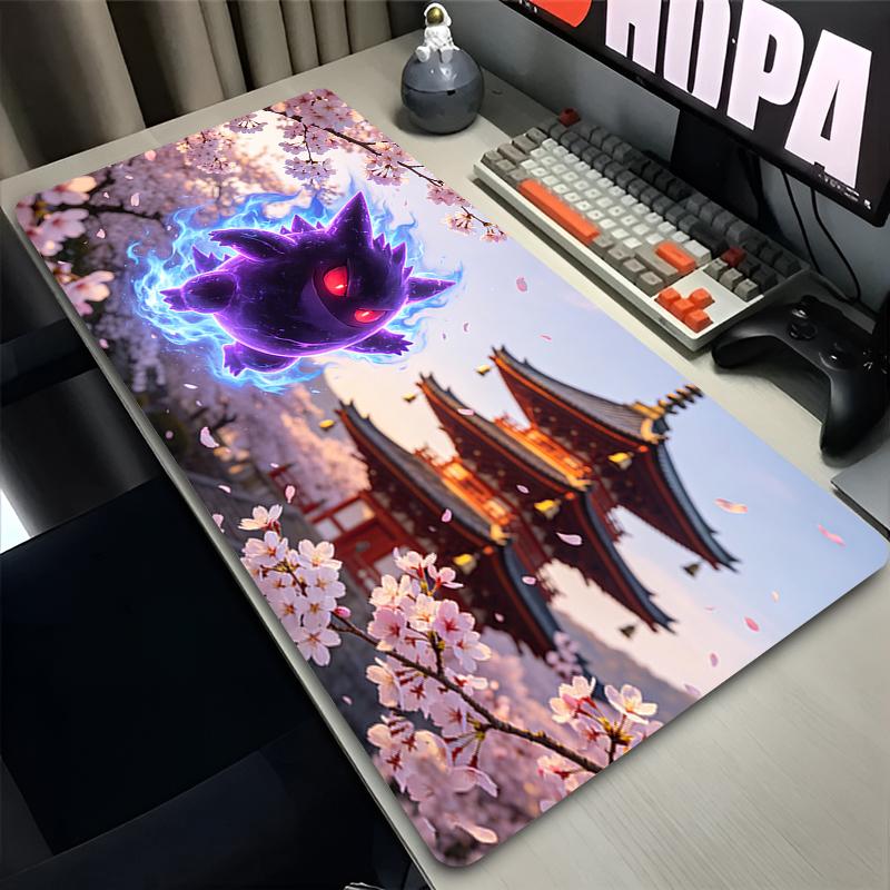 Hot Mouse Pad Anime Gaming Accessories Lockedge Gamer Computer Keyboard Mouse Mat Sakura Pokemon Gengar Large Mousepad For Gift