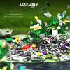 Механическая лягушка-амфибия, строительные блоки-животные, конструктор-игрушка, подходящий для сборки взрослыми (неэлектрическая версия)