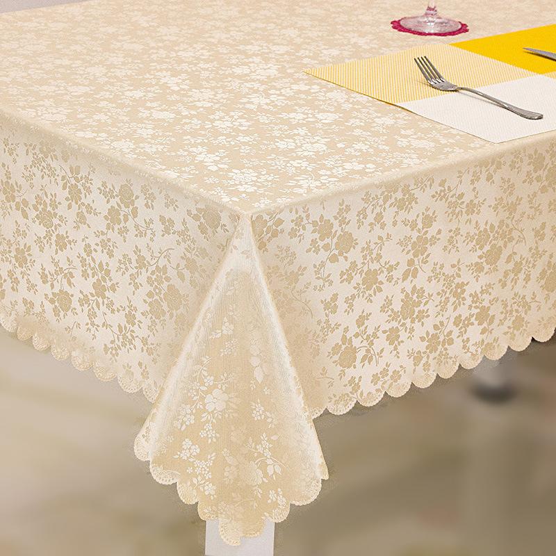 Waterproof Oil Resistant Heat Proof Washable Rectangular And Elliptical Tablecloth For Hotel Restaurant Dining