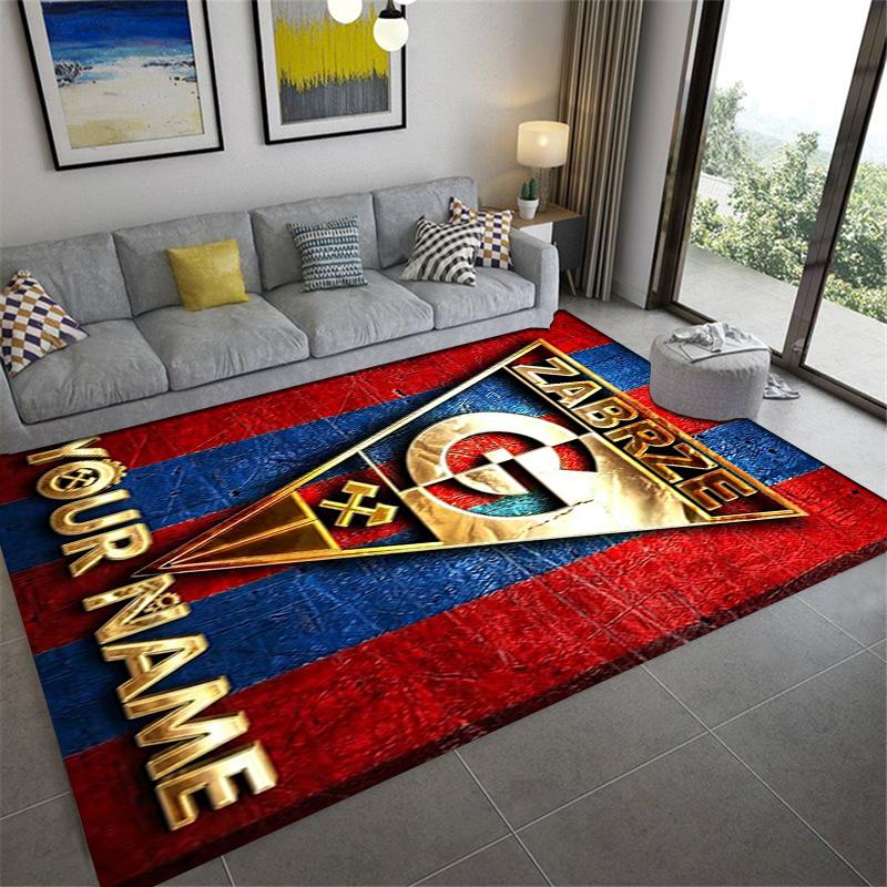 Custom Name Górnik Zabrze Carpet Rug for Living Room Bedroom Home Sofa Decoration,Kids play Non-slip Floor Mat