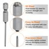 Магнитный бит для крестовой отвертки Phillips PH0 PH1 PH2 PH3 1/4" Шестигранный хвостовик 65 мм Сталь S2 Биты для шуруповерта Крестовая головка Биты для электродрели
