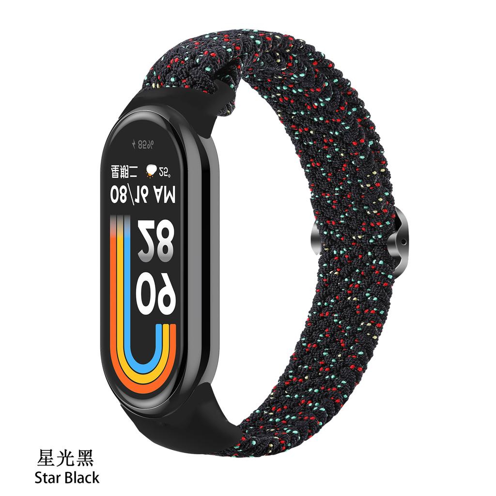 Ремешок для Xiaomi Mi Band 10 9 8 Эластичный плетеный Solo Loop Регулируемая пряжка Замена correa bracelet для Miband 4 3 5 6 7
