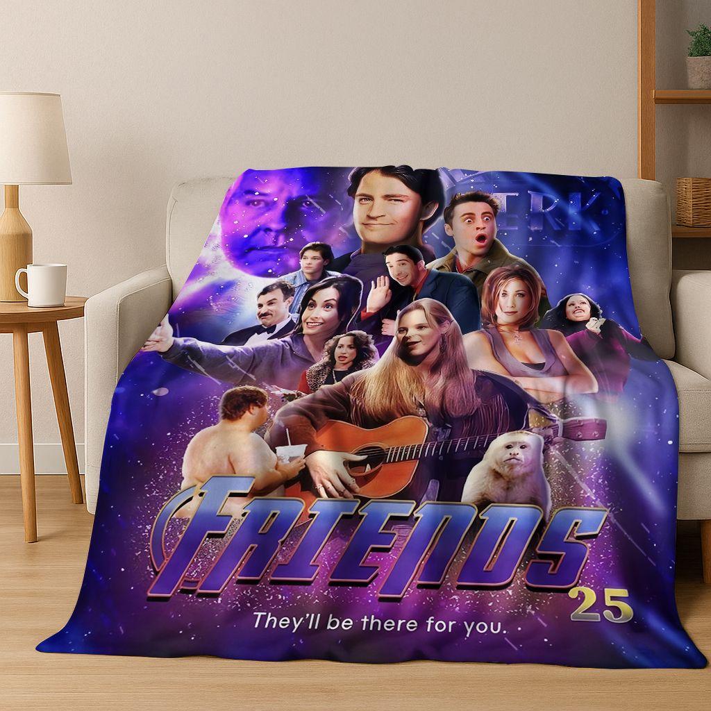 Классическое одеяло из фланели Central Perk из сериала Друзья, Уютное мягкое плед-покрывало для дома, спальни, кровати, дивана, пикника, офиса, Подарок, Ребенок