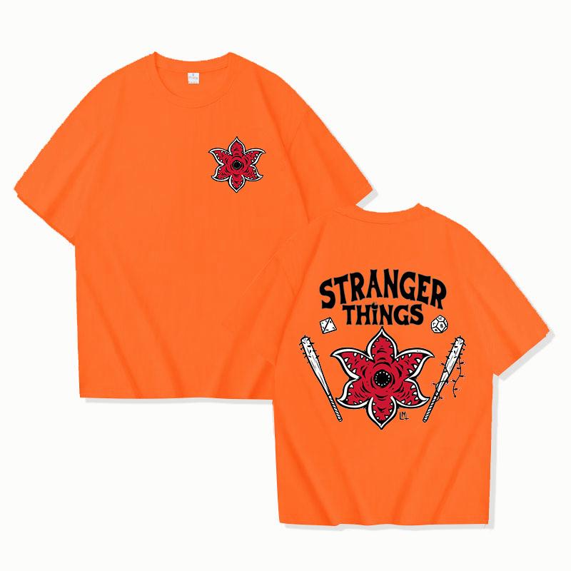 Унисекс футболка с принтом Stranger Things - Повседневная, с коротким рукавом, с круглым вырезом, Мягкая летняя мода для мужчин и женщин
