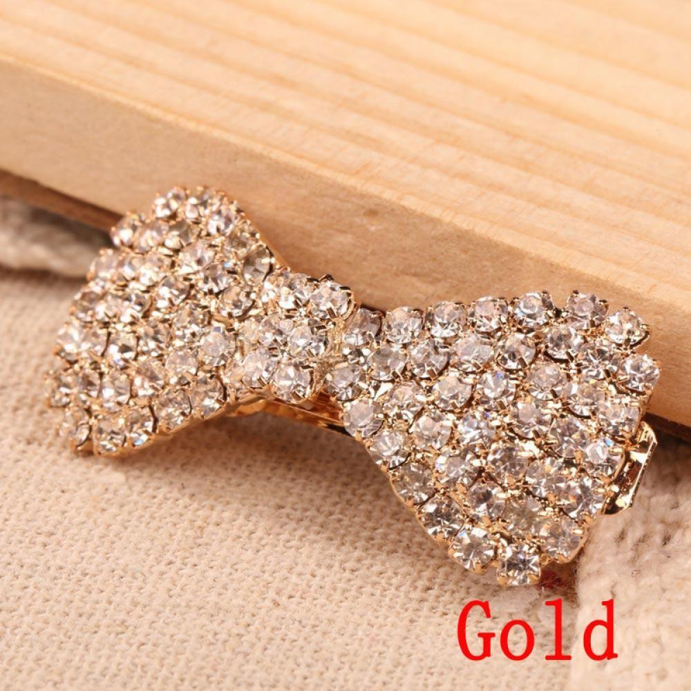 Fashion Jewelry Clamp Rhinestone Hairpin Bowknot Barrette Hair Clip