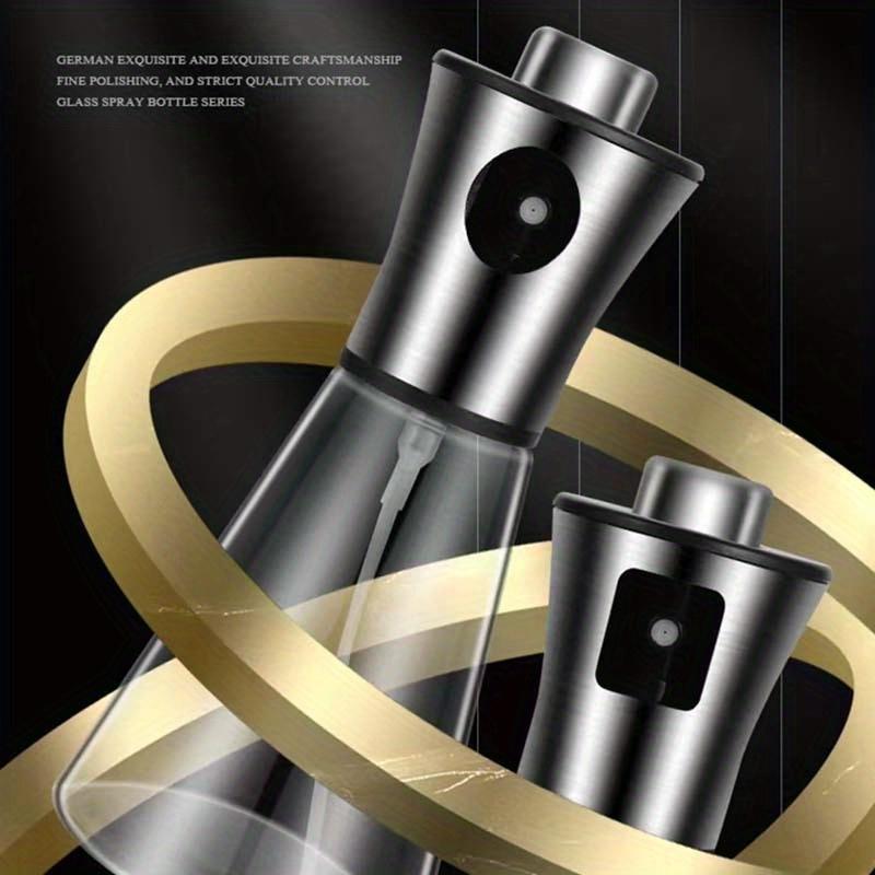 304 Stainless Steel Glass Oil Spray Bottle Large Capacity Pressurized Spray for Kitchen, BBQ, Grilling BPA Free, Triangular Design, Perfect for Olive