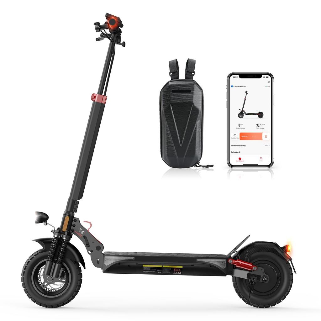 ISINWHEEL T4 City Adult German Standard Electric Scooter 500W Motor 48V12.5AH Battery 10 Inch Off-Road Tires Outdoor EScooter