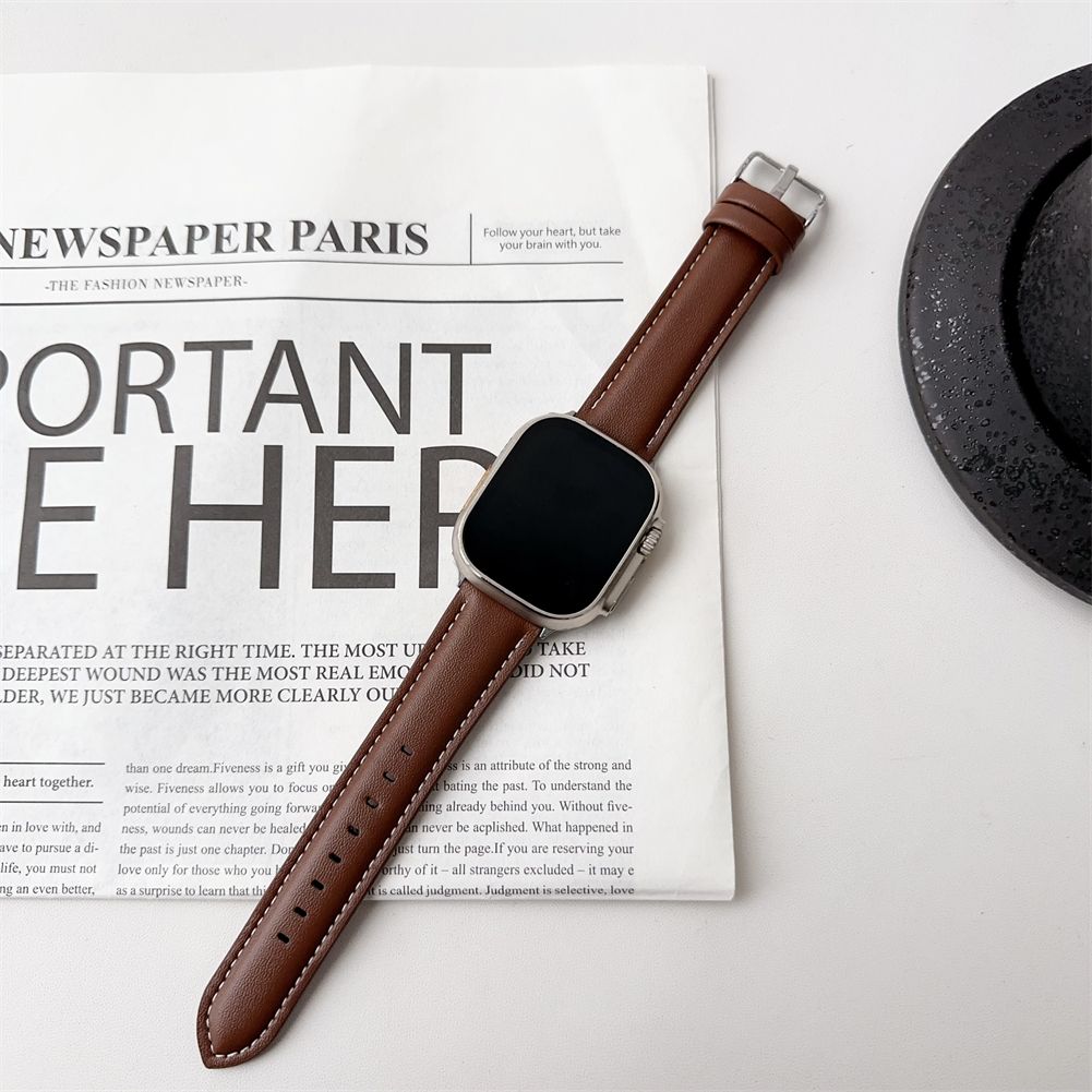 Кожаный ремешок для Apple Wacth-ремешок для часов из натуральной кожи для iWatch Series Ultra/9/8/7/6/5/4/3/2/1/SE/SE2022 49 мм 45 мм 44 мм 42 мм 41 мм 40 мм 38 мм