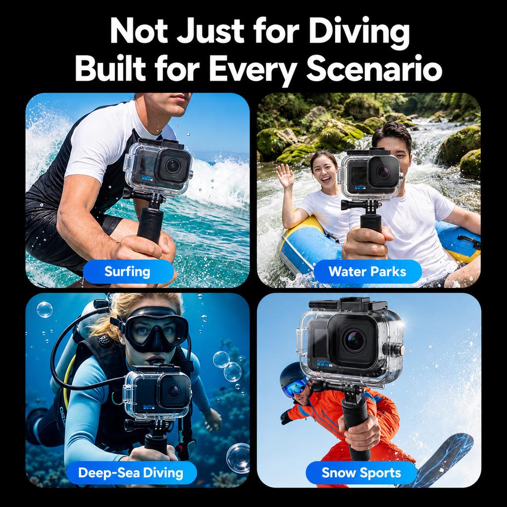 61M Водонепроницаемый Защитный Чехол для GoPro MISSION 1/Pro Дождезащитный Для Серфинга Подводный Водонепроницаемый Чехол Аксессуары для Камеры