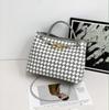 New Genuine Leather Women's Bag Fashion Retro Hand Woven Women's Handheld Single Shoulder Diagonal Cross Bag