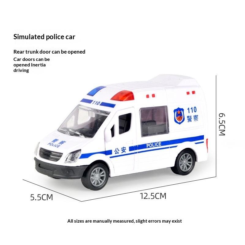 Simulation Fire Truck Ambulance Police Car Toy Models Openable Doors Non-toxic ABS for Kids Interactive Home Play