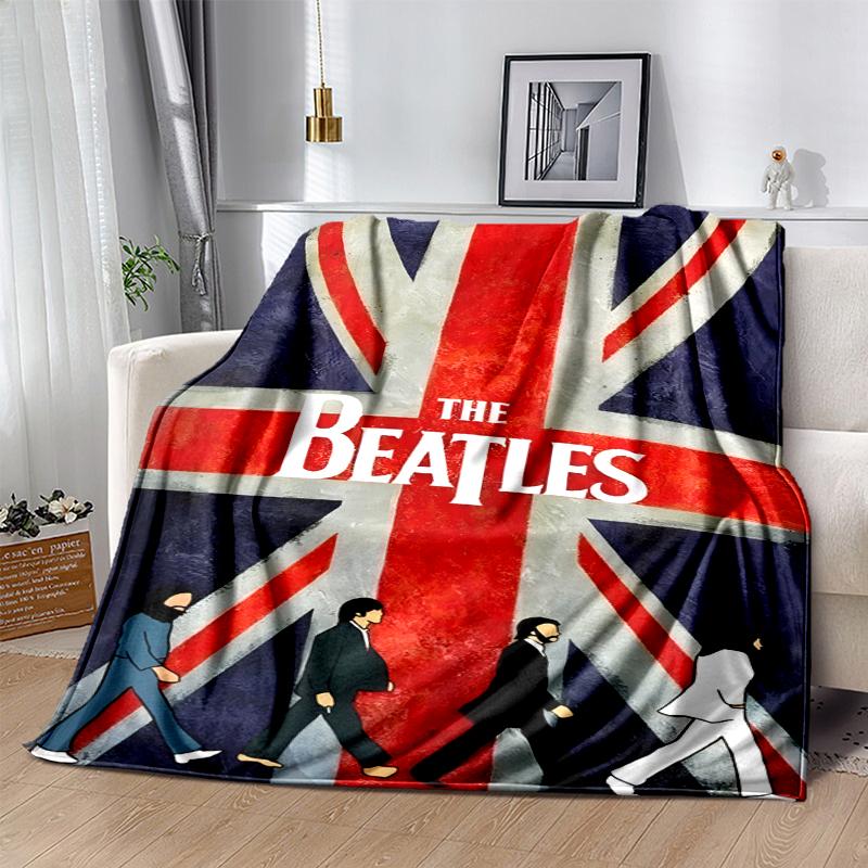 The Beatles Band Flannel Blanket Soft All-Season Throw, Design for Camping, Car Travel, Hiking Sofa, Bed, Office Perfect Gift for Parties