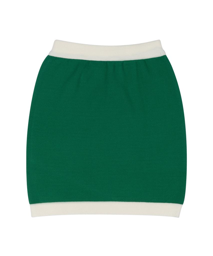 Celtio Line Point Soft Knit Skirt Green