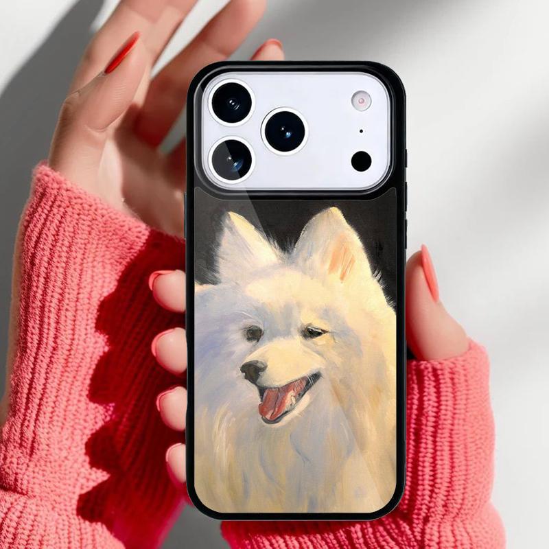 Чехол для телефона с изображением японского шпица для iPhone 17 16 15 14 13 Pro Max Задняя крышка для 12 11 Pro Coque