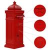 Aluminum Column Mailbox Vintage Style Rust Resistant Red