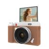 Ретро CCD HD откидной экран 4K DSLR с двойной камерой и заполняющим светом