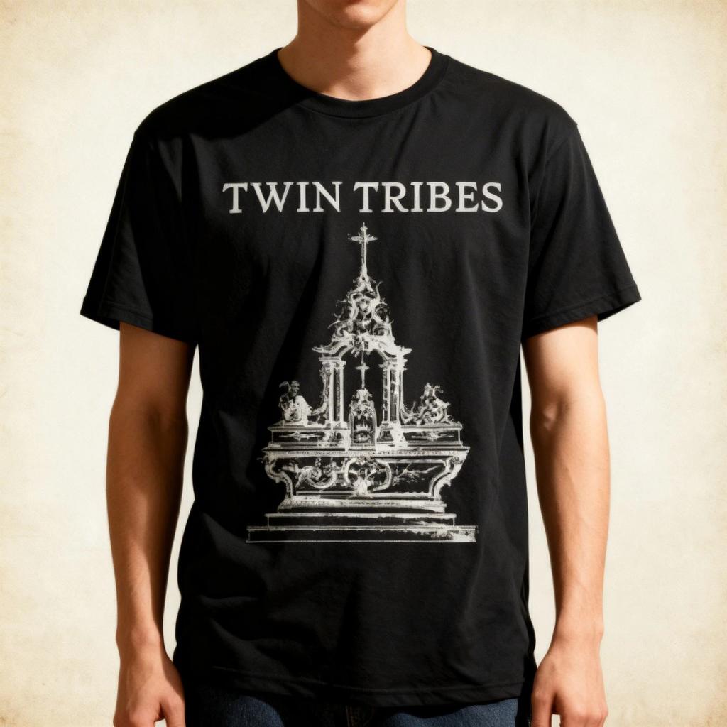 Twin Tribes Черная Хлопковая Рубашка Полный Размер S-5XL Унисекс