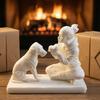 3D-печатная скульптура собаки и хозяина Статуя собаки и хозяина Настольная фигурка животного