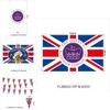 Queen 70th Anniversary Elizabeth Ii Flag Union Jack Tapestry Premium Quality Polyester Material 90*150cm