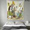 Pettson Und Findus  Wall Hanging Printed Fabric Blanket Decorative Tapestries for Bedroom Living Room Home Decor