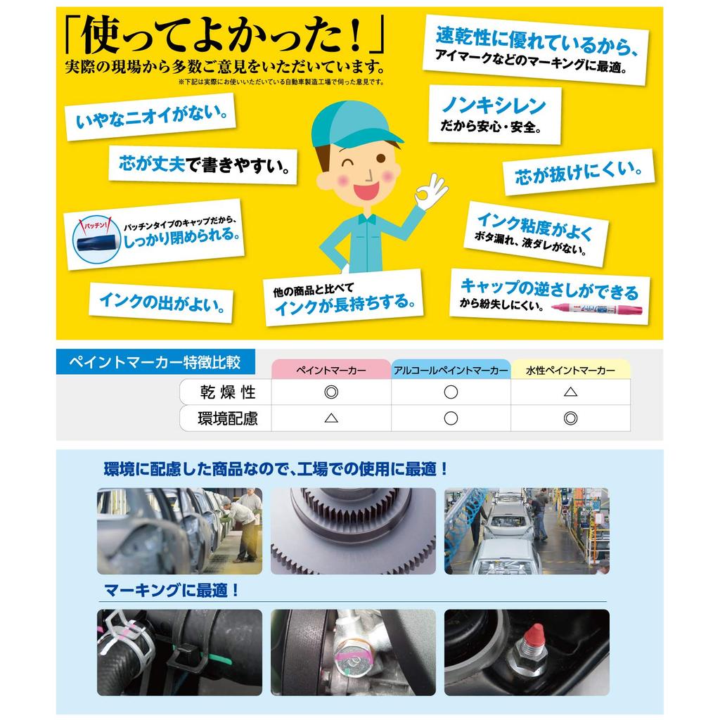 Mitsubishi Pencil Uni Alcohol Paint Marker Medium Point Purple 10 Pieces PXA200.12