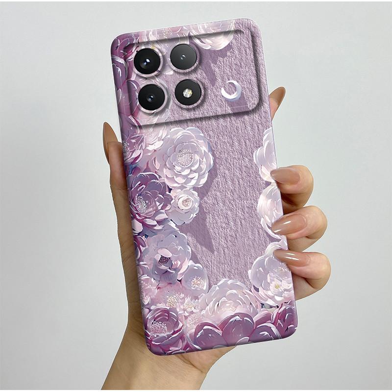 Ударопрочный чехол для телефона Xiaomi Poco X6 Pro 5G Redmi K70E Красивые Бабочки Цветы Мягкий ТПУ Корпус Poco X6Pro Бампер Задняя Крышка