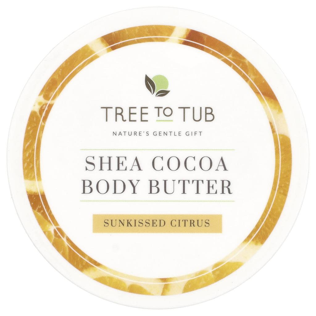 Tree To Tub Shea Cocoa Body Butter, Sunksised Citrus, 6.7 Fl Oz (200 Ml)