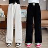 Girls' Fashionable Corduroy Wide-Leg Pants for Spring, Autumn, and Winter – Casual Wear for Children