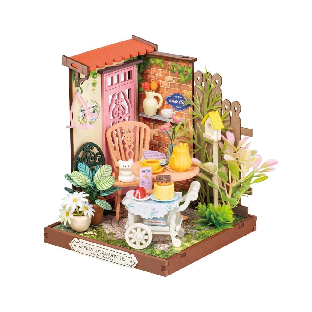 ROBOTIME Rolife 3D Puzzles Fancy Tea Yard DIY Miniature House DS038