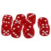 [Generic] Set of 10 Tabletop Role-Playing Game Acrylic Toy Six-Sided Dice, D6, 10 Colors - Red